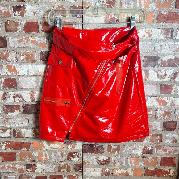 FQLWL Re Hot 🔥 Mini Skirt Faux Leather - Picture 2 of 10